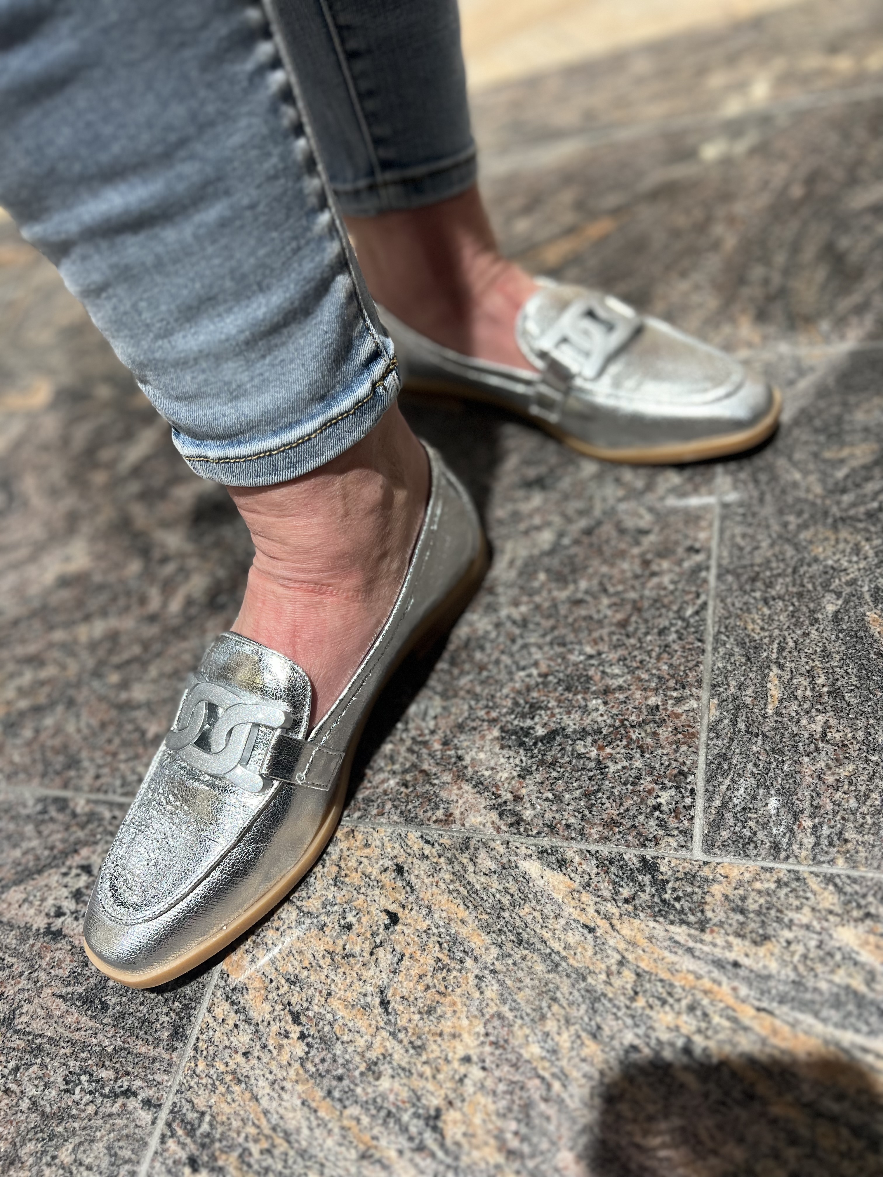 La Strada Loafers Silver