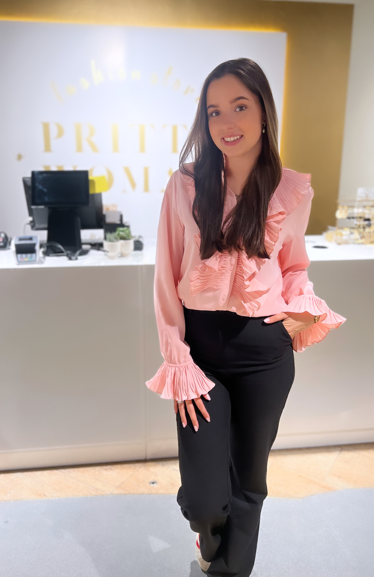 Roussle Blouse Bo Light Pink