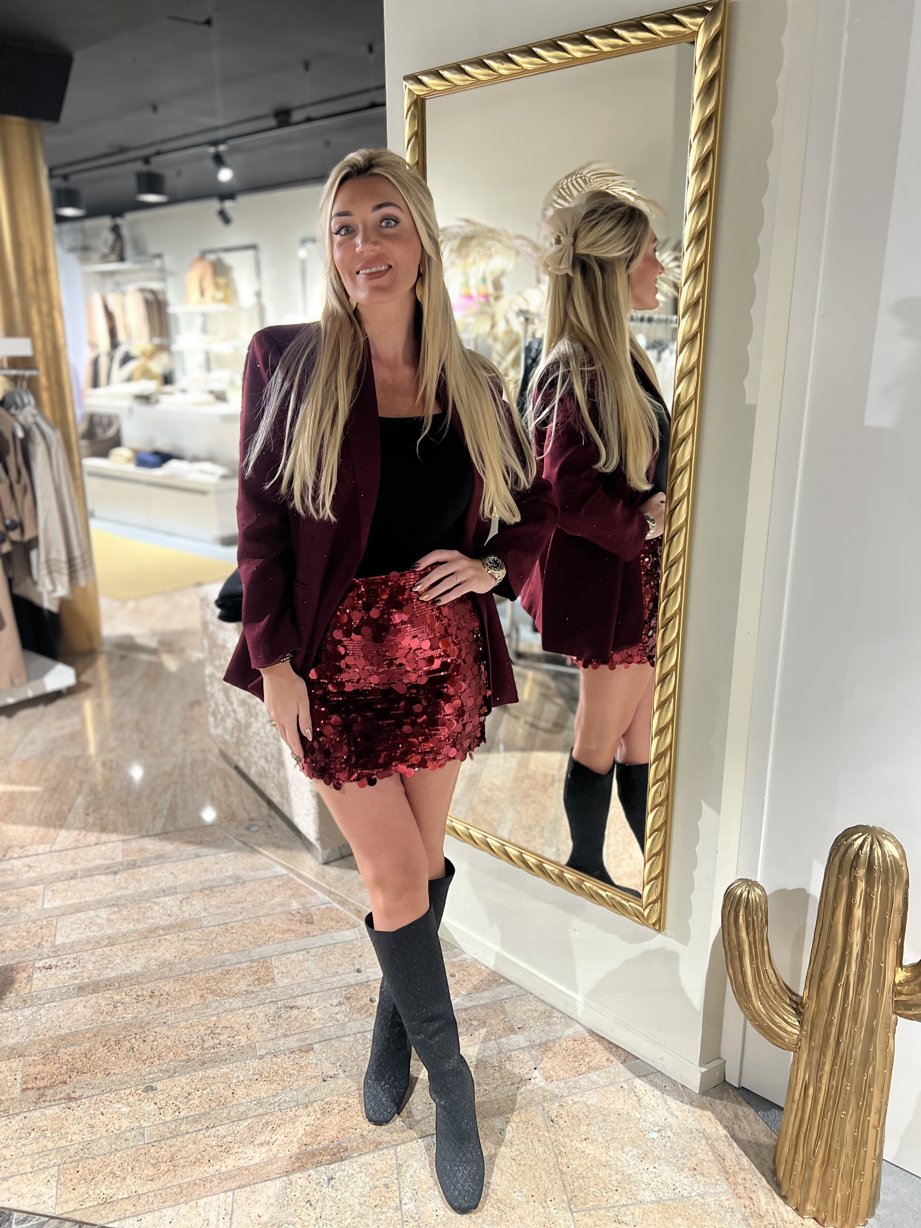 Party Skirt Rachel Bordeaux