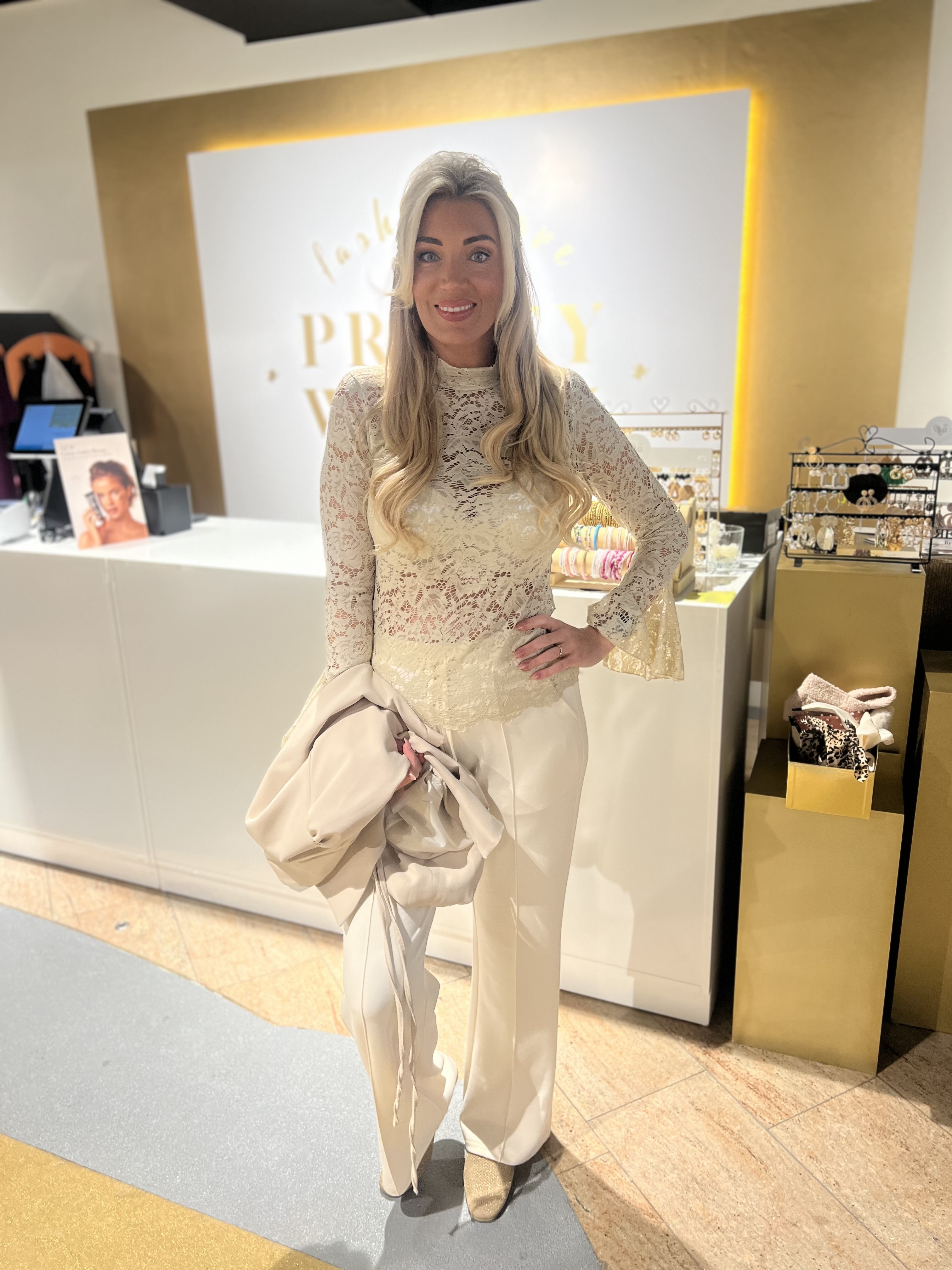 Rachel Lace Top Beige (tot maat 44)