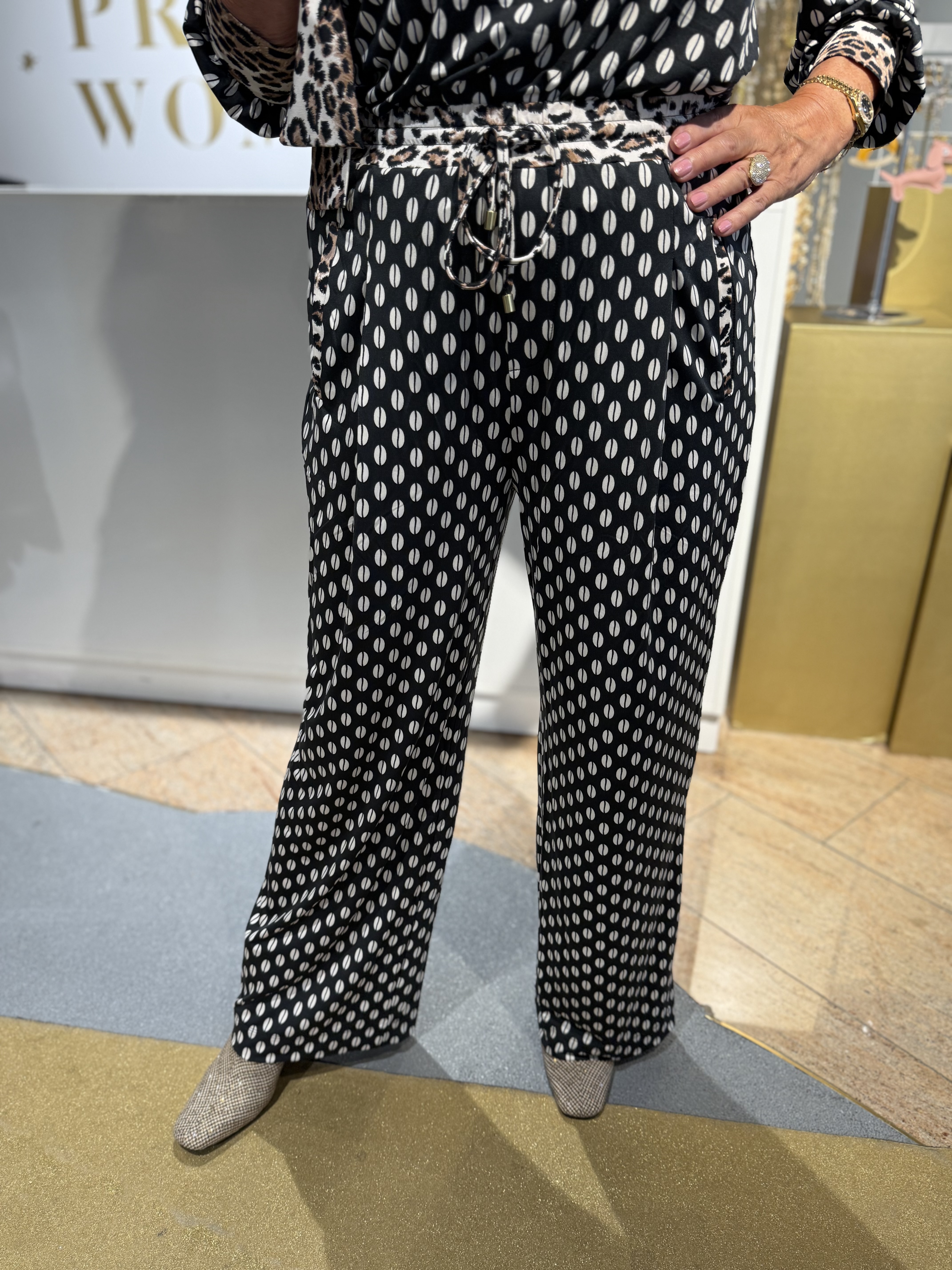 K Design Wijde Broek Met Design B325