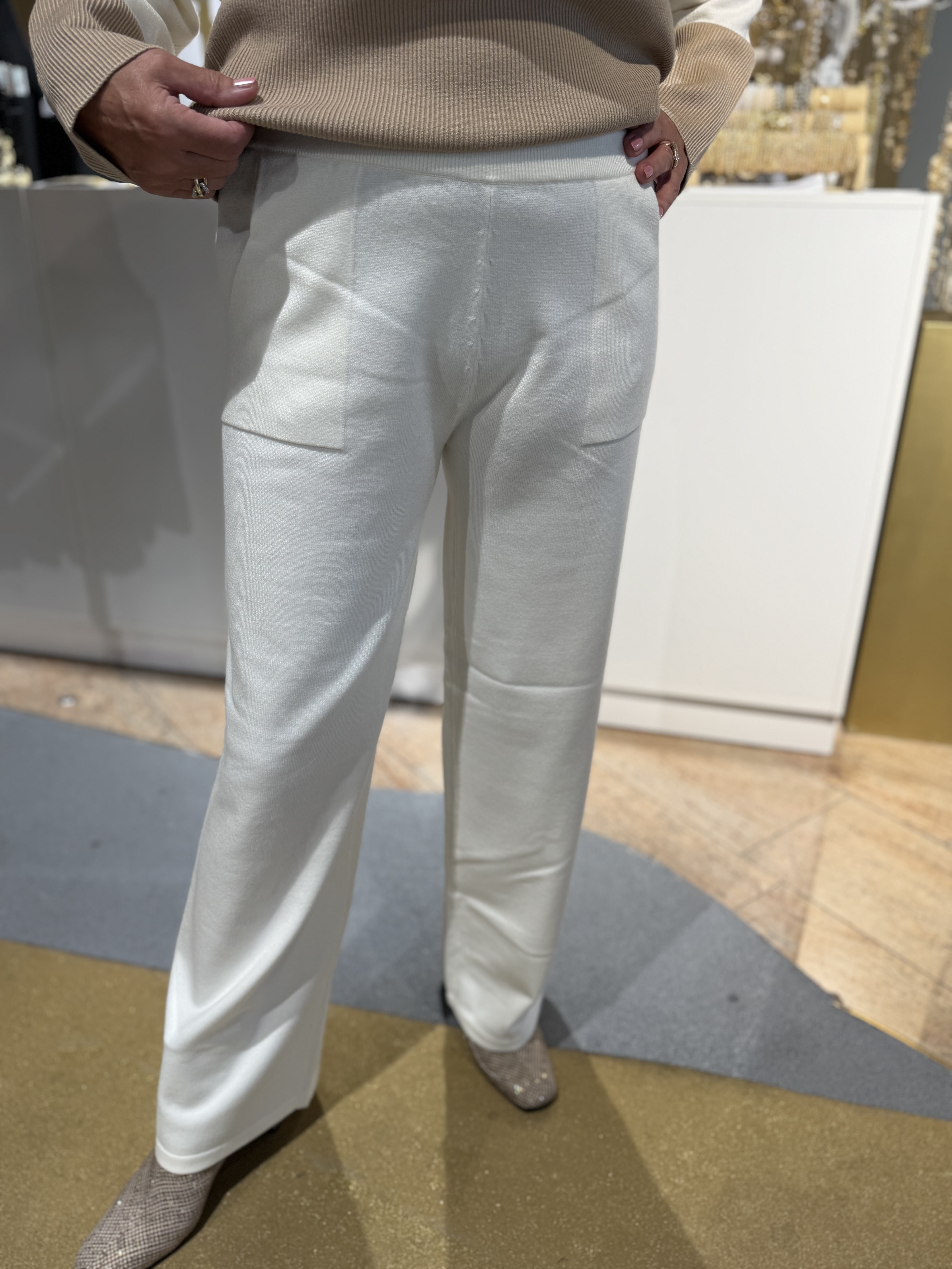 K Design Lounge Wear Broek Ecru B807 - Afbeelding 2