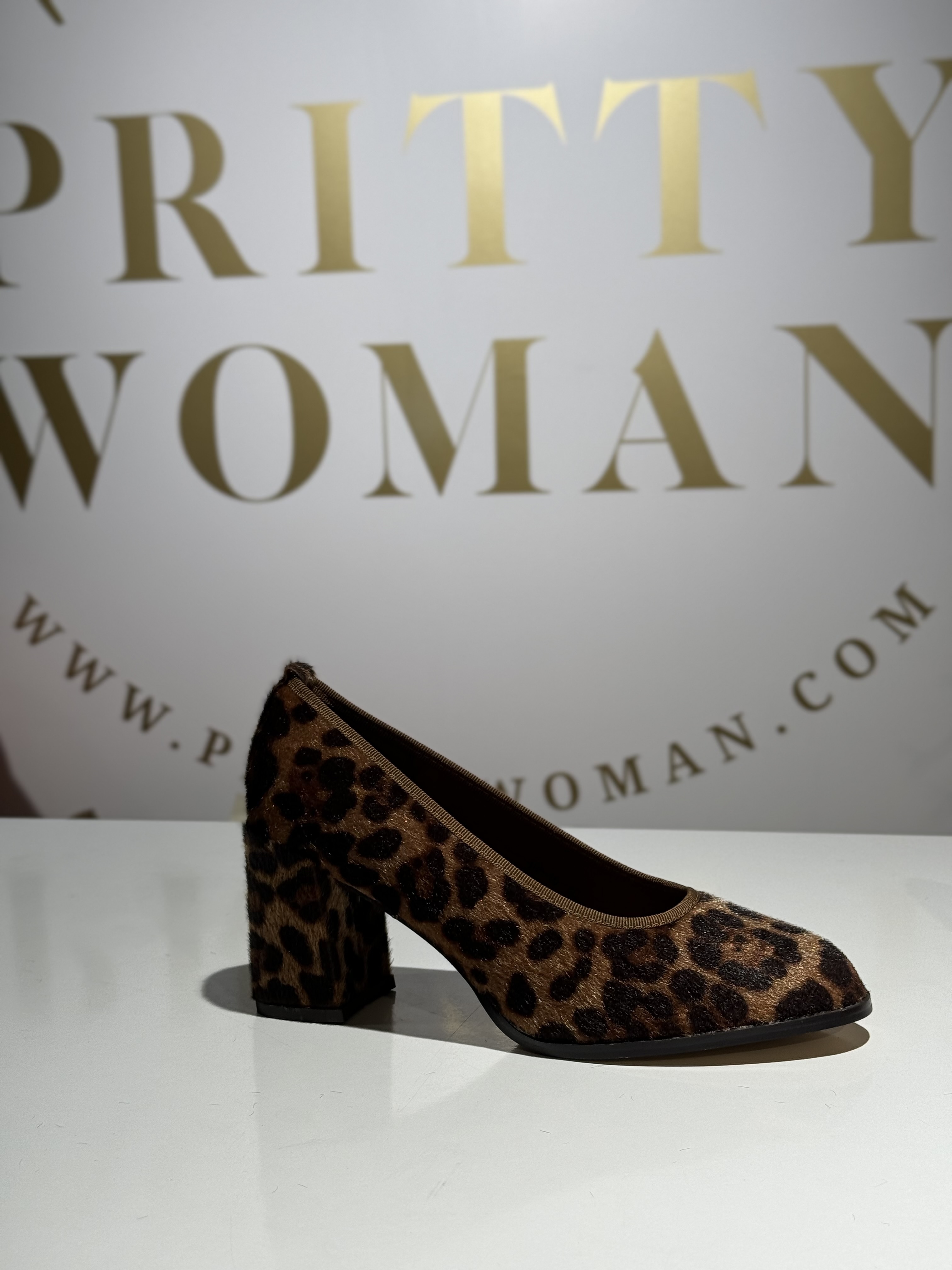 Hairy Pump Leopard Print Blokhak