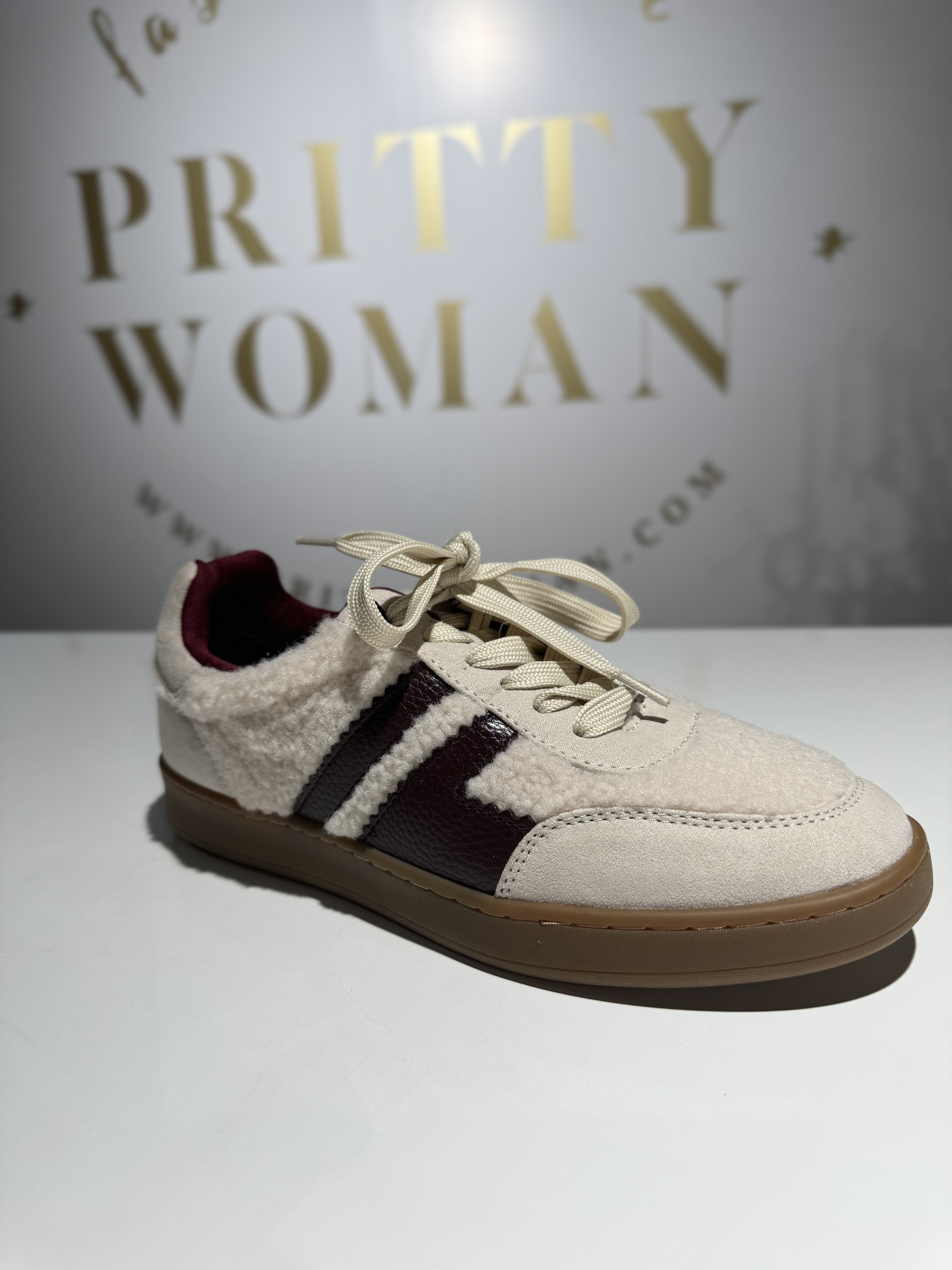 La Strada Sneaker Beige Teddy