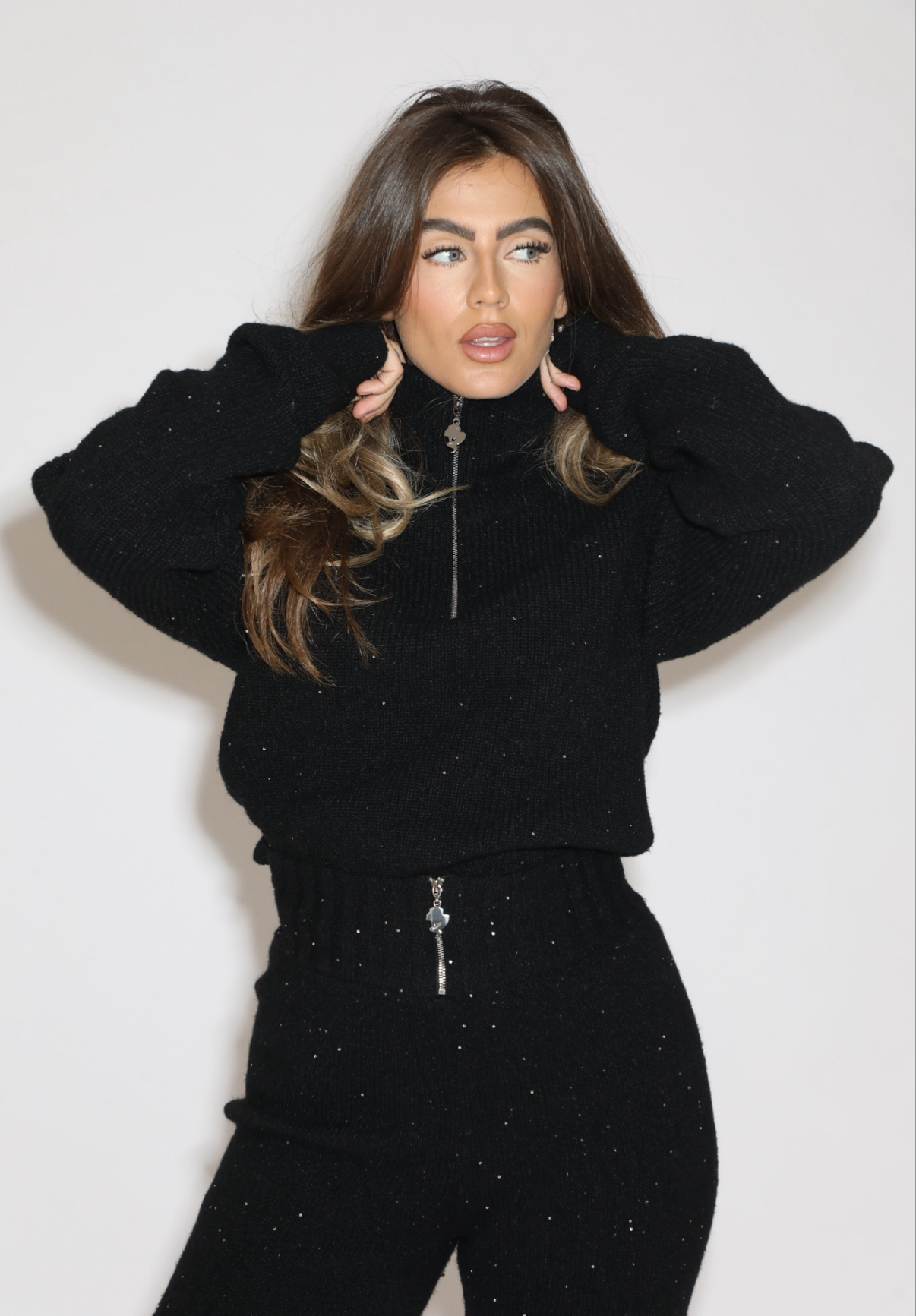 Reinders Pia Pully Sweater Sequins Black