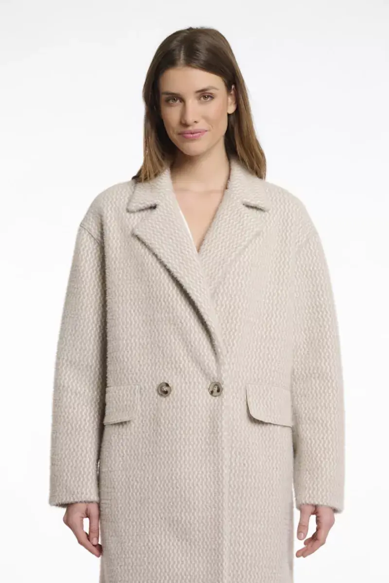 Rino & Pelle Inge Coat Double Breasted Pale Birch Frames