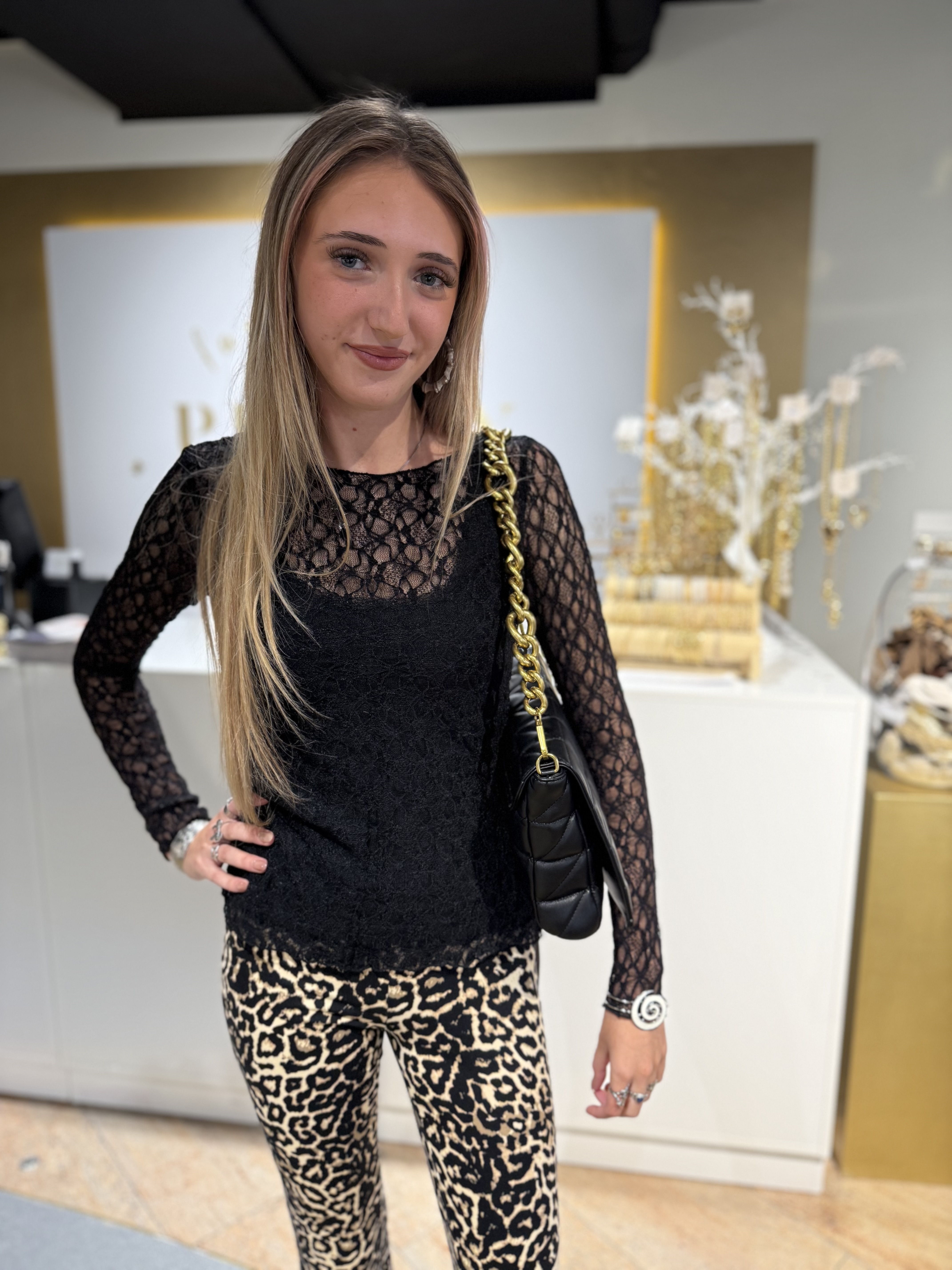 Lace Top Black Longsleeve