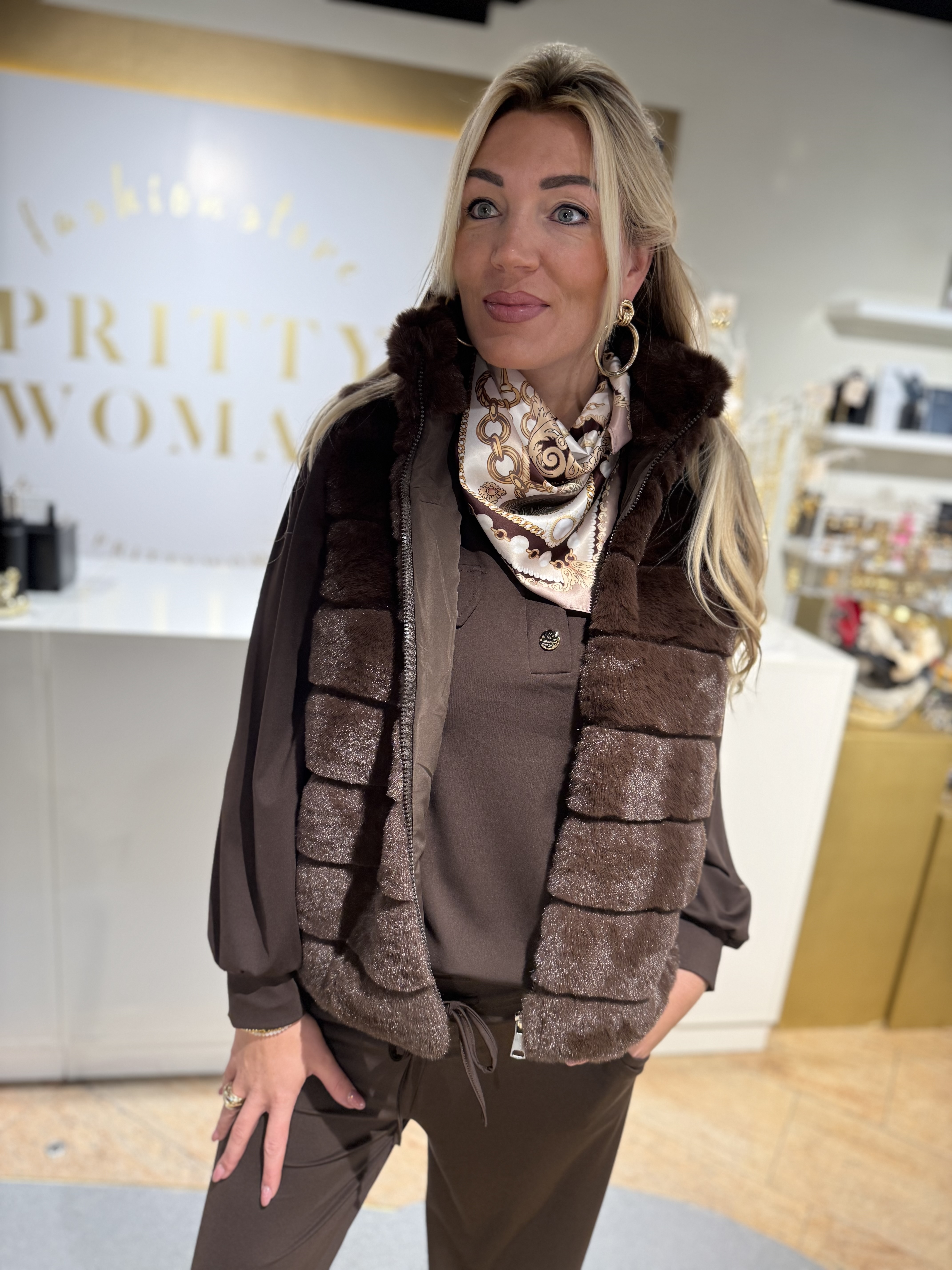 Lida Bont Gilet Chocolate